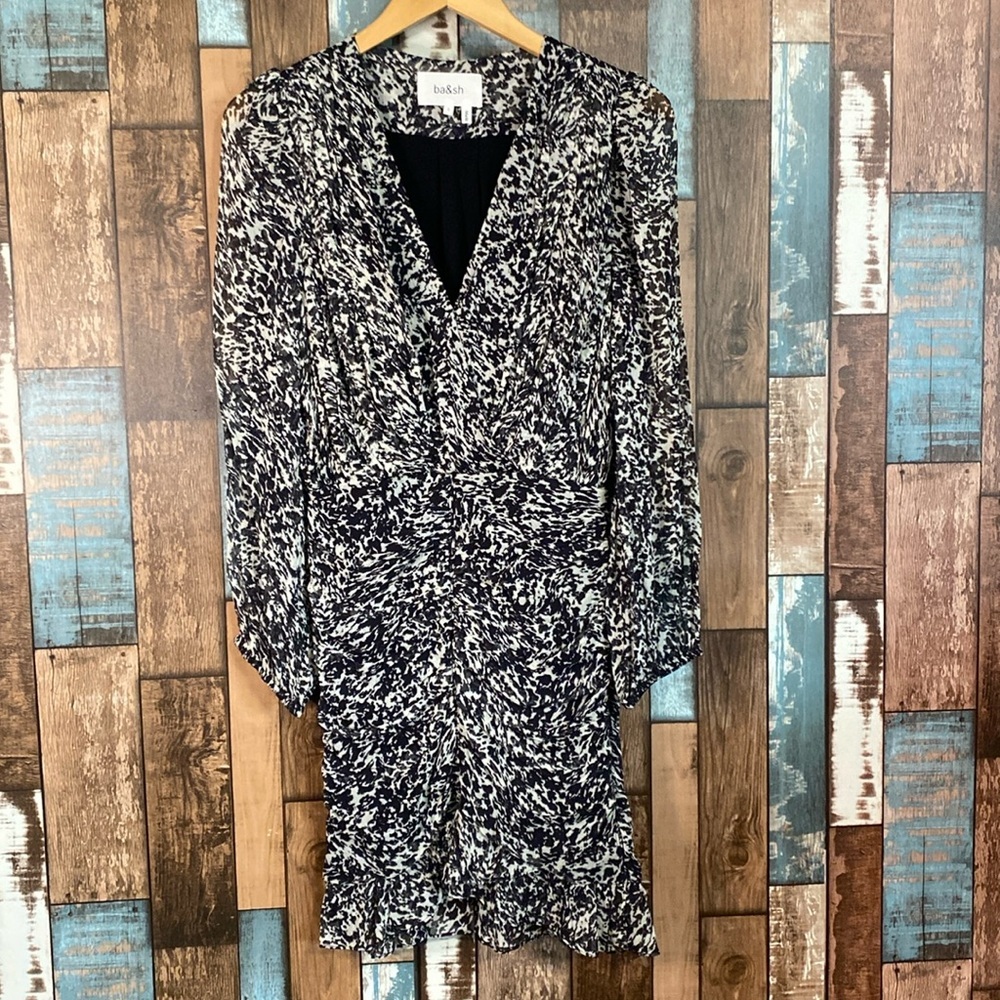 Ba&sh  black and white slimming dress